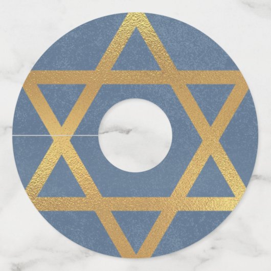 Pomegranate Star van David Jewish Wijnglaslabel (Achterkant)