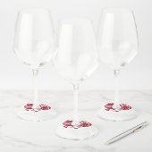 Pomegranate Star van David Jewish Wijnglaslabel (Set)