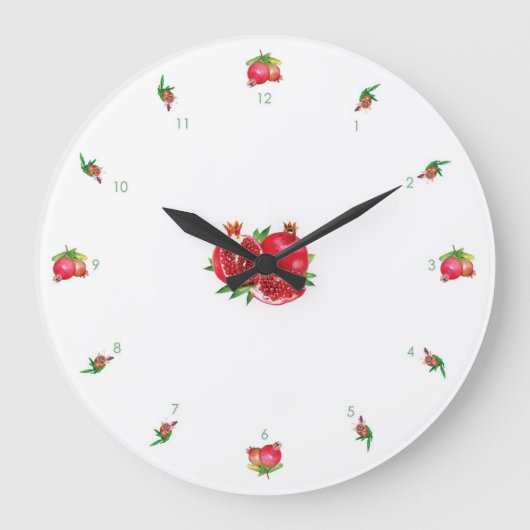 Pomegranate V1 Wall Clock Grote Klok (Voorkant)