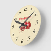 Pomegranate Wall Clock Ronde Klok (Hoek)