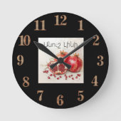 Pomegranate Wall Clock Ronde Klok (Voorkant)