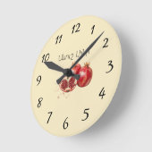 Pomegranate Wall Clock Ronde Klok (Hoek)