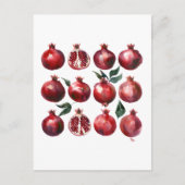 Pomegranate Watercolor Art Briefkaart (Voorkant)
