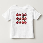 Pomegranate Watercolor Art Kinder Shirts (Voorkant)