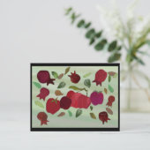 Pomegranaten en appels zoet Jaar Briefkaart (Staand voorkant)