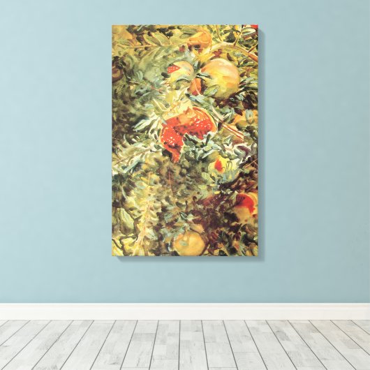 Pomegranaten II van John Singer Sargent Canvas Afdruk (Insitu (Houten vloer))