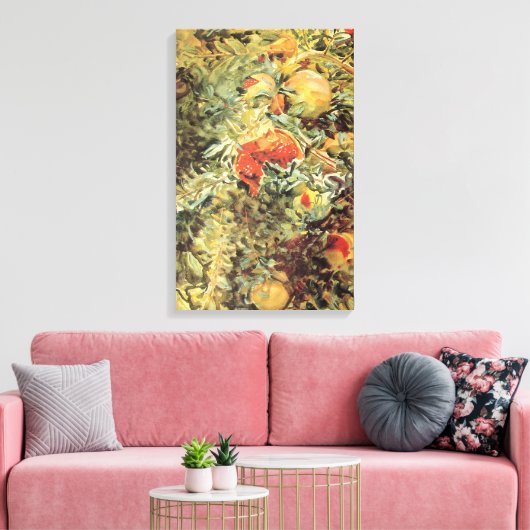 Pomegranaten II van John Singer Sargent Canvas Afdruk (Insitu (Woonkamer))