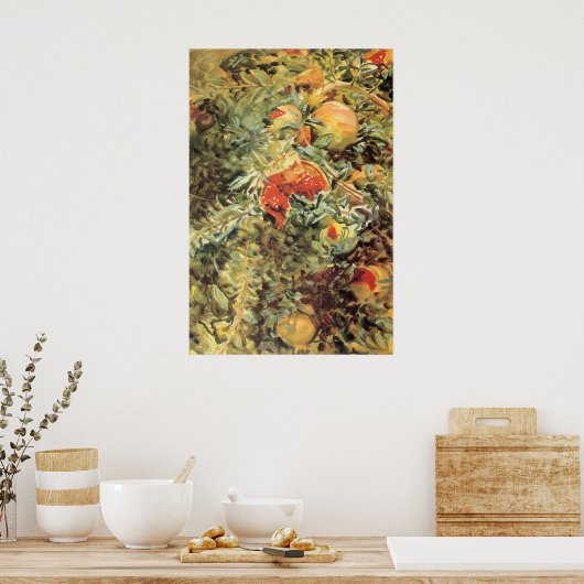 Pomegranaten II van John Singer Sargent Poster (Keuken)