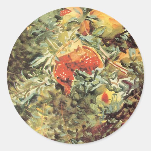 Pomegranaten II van John Singer Sargent Ronde Sticker (Voorkant)