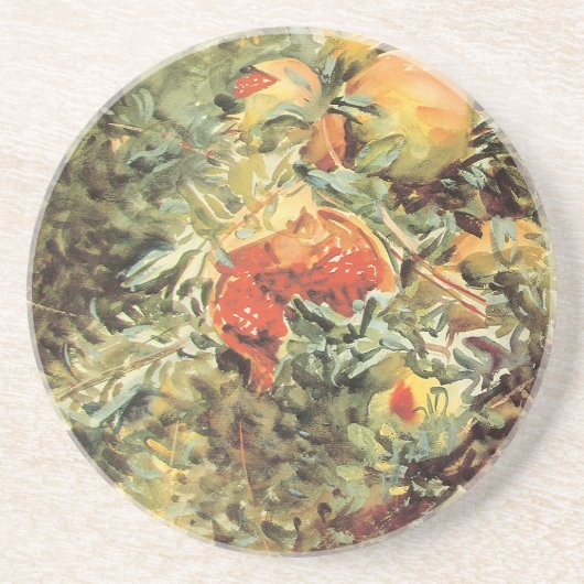 Pomegranaten II van John Singer Sargent Zandsteen Onderzetter (Voorkant)