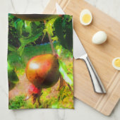 Pomegranaten in de boom theedoek (Quarter Fold)