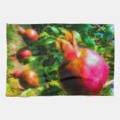 Pomegranaten in de boom theedoek (Horizontaal)