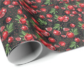 Pomegranaten op Black Jewish Rosh Hashanah Cadeaupapier (Rol Hoek)