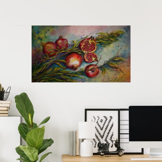 Pomegranaten Poster (Thuiskantoor)