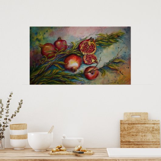 Pomegranaten Poster (Keuken)