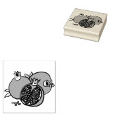 Pomegranaten Rubberstempel (Gestempeld)