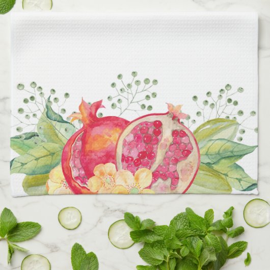 Pomegranaten Theedoek (Gevouwen)