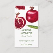 Pomegranates Autumn Fruits, geïllustreerd Visitekaartje (Achterkant)