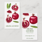 Pomegranates Autumn Fruits, geïllustreerd Visitekaartje (Voorkant / Achterkant)
