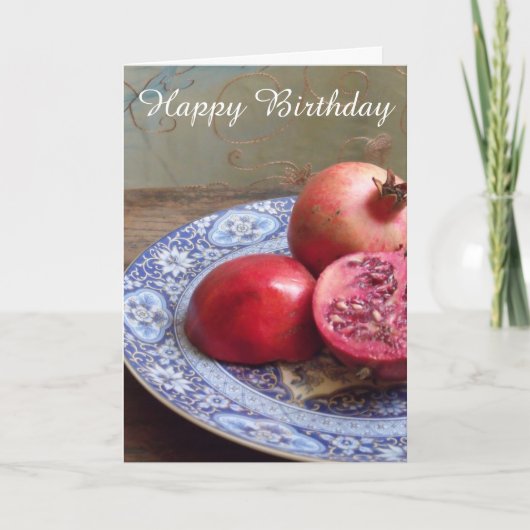 Pomegranates Birthday Card Kaart (Voorkant)