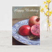 Pomegranates Birthday Card Kaart (Gele Bloem)