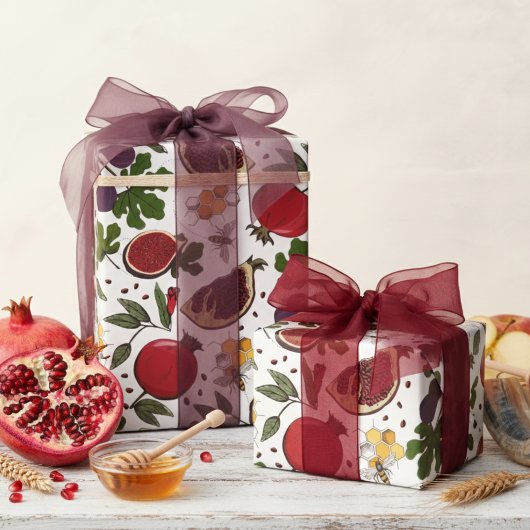 Pomegranates, Figs and Honey Bees Cadeaupapier