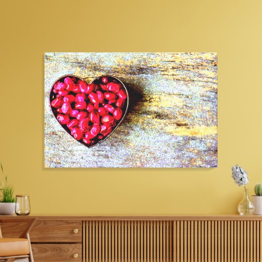 "Pomegranates Heart Fruit" Kutfoto. Bestel nu Canvas Afdruk (Insitu (Woonkamer))