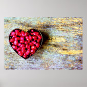 "Pomegranates Heart Fruit" Kutfoto. Bestel nu Poster (Voorkant)