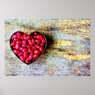 "Pomegranates Heart Fruit" Kutfoto. Bestel nu Poster