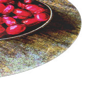 "Pomegranates Heart Fruit" Kutfoto. Bestel nu Snijplank (Hoek)