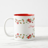 Pomegranates Rosh Hashanah Happy Nieuwjaar Tweekleurige Koffiemok (Links)