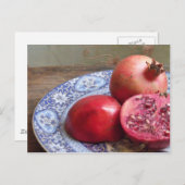 Pomegranationale vruchtenstilstand briefkaart (Voorkant / Achterkant)
