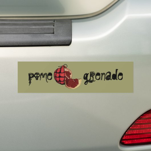 pomegrenade bumpersticker (Op auto)