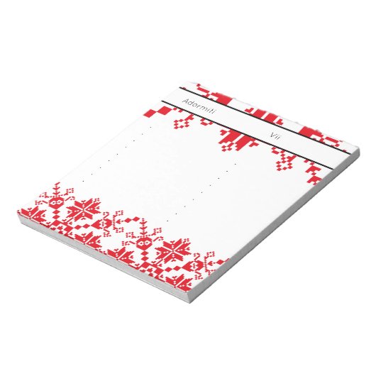 Pomelnic Notitieblok (Linkerzijde)