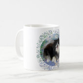 Pomeraan in bloementuin koffiemok (Voorkant links)