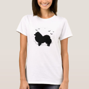 Pomeraniaanse hond � Halloween Maan Silhouette Kla T-shirt