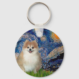 Pomeranian 1 - Sterrennacht Sleutelhanger