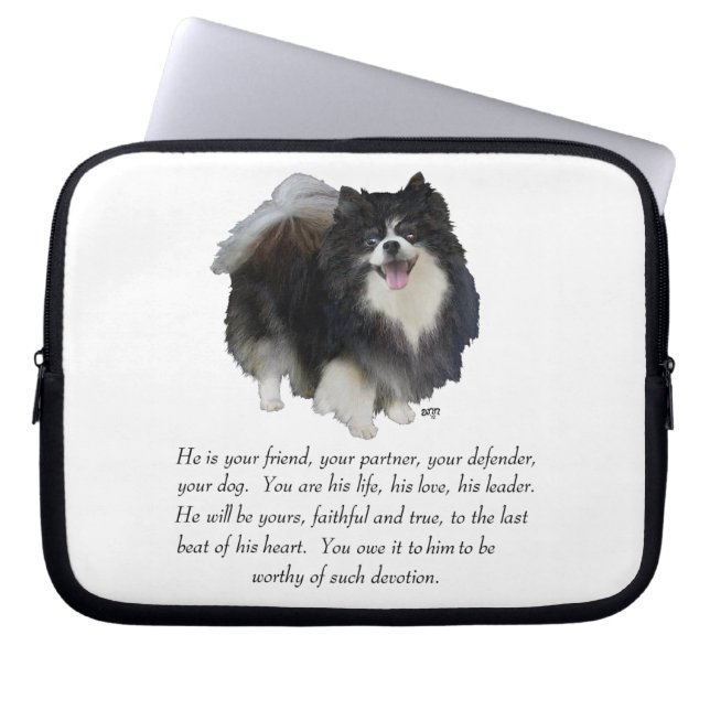 Pomeranian Aandenken Man Laptop Sleeve (Voorkant)