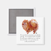 Pomeranian Aandenken Man Magneet (Voorkant / Achterkant)