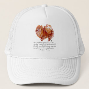 Pomeranian Aandenken Man Trucker Pet