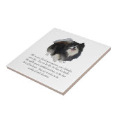 Pomeranian Aandenken Vrouwelijk Tegeltje (Zijkant)