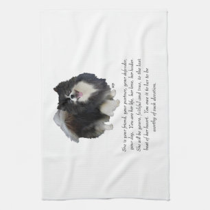 Pomeranian Aandenken Vrouwelijk Theedoek