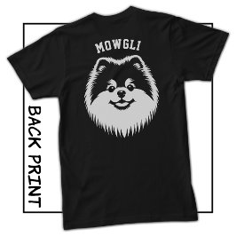 Pomeranian Aangepaste Naam Pop Art Sport Lettertyp T-shirt