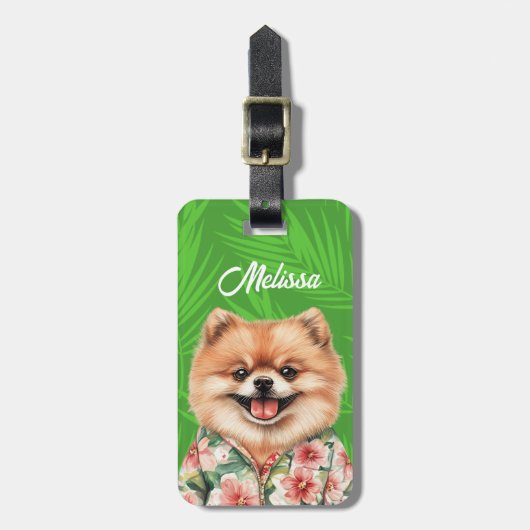Pomeranian bagage labels (Voorkant verticaal)