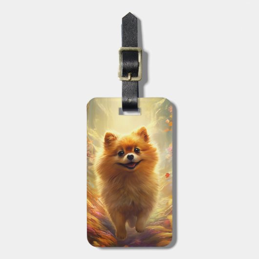 Pomeranian bagagelabel (Voorkant verticaal)