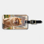 Pomeranian baglabel bagagelabel (Voorkant horizontaal)