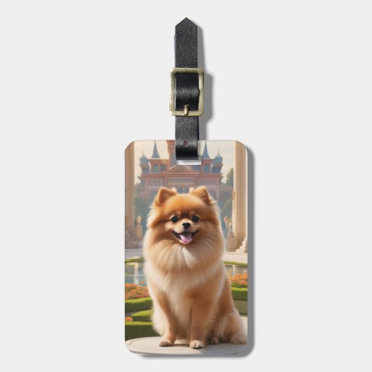 Pomeranian baglabel bagagelabel (Voorkant verticaal)