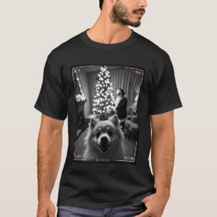 Pomeranian betrapt Sinterklaas op camera Kerstmis T-shirt