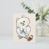 Pomeranian Boo Boo Briefkaart (Staand voorkant)