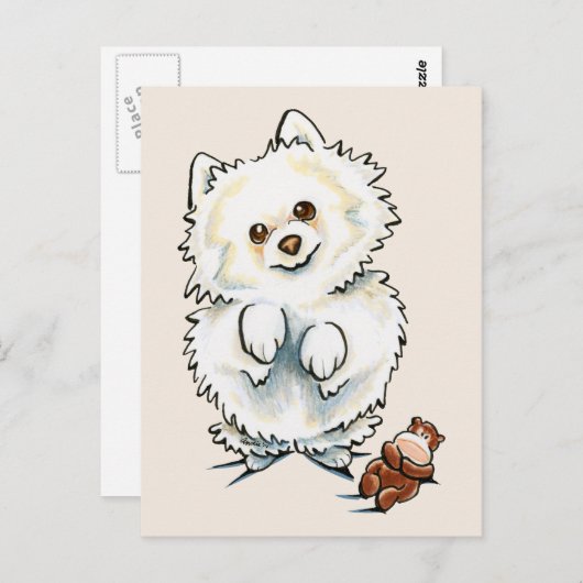Pomeranian Boo Boo Briefkaart (Voorkant / Achterkant)